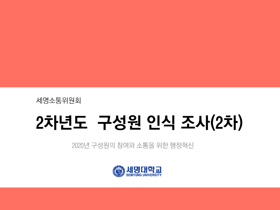 2차년도 대학혁신지원사업 구성원인식조사 2차 결과